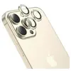 Camera Lens 3-σε-1 Tempered Glass Gold Frame for iPhone 13 Pro Max
