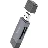 Hoco Card Reader 2in1 Usb A + Type C 3.0 Metal Gray