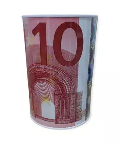 Κουμπαράς Mεταλλικός με Σχεδιο Χαρτονόμισμα 10 ευρώ 15cm