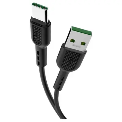 Hoco Regular USB 2.0 Cable USB-C male - USB-A male Μαύρο 1m (X33 Surge)