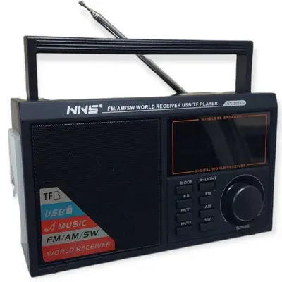 NS-2036S Φορητό Ραδιόφωνο Επαναφορτιζόμενο με Bluetooth και USB Μάυρο
