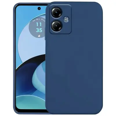 Matt TPU case protect lens for Motorola Moto G14 dark blue