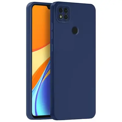 Matt TPU case protect lens for Xiaomi Redmi 9C Dark Blue