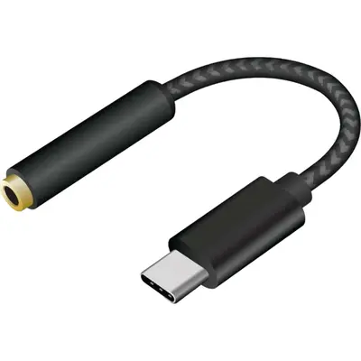 Moxom Μετατροπέας USB-C male σε 3.5mm female Black