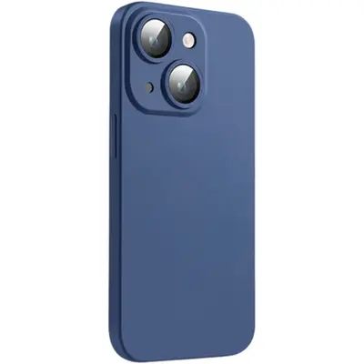 Matt TPU case protect lens for iPhone 14 Dark Blue
