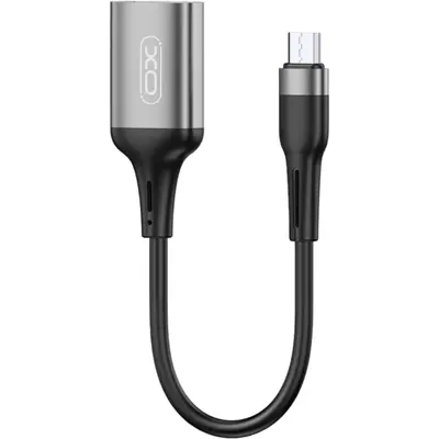XO NB201 microUSB male σε USB-A female Μετατροπέας Μαύρο