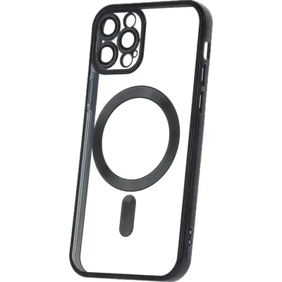 MagSafe TPU Color Chrome Case protect lens for iPhone 15 Pro black