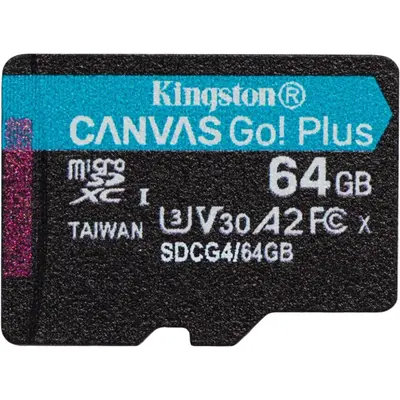 Kingston Κάρτα Μνήμης microSDXC Canvas Go! Plus Gen4 (64GB | class 10 | UHS-I | 200MB/s)