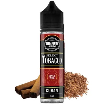 Dinner Lady Select Tobacco Cuban 15/60ml Flavorshots