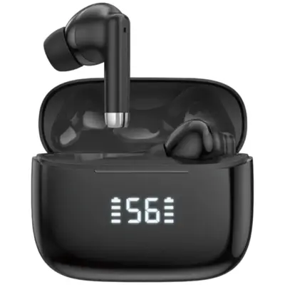 Foneng BL159 In-ear Bluetooth Handsfree Ακουστικά με Οθόνη και Θήκη Φόρτισης Μαύρα