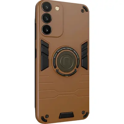 Armor Ring Case with Stand for Samsung Galaxy A56 Brown