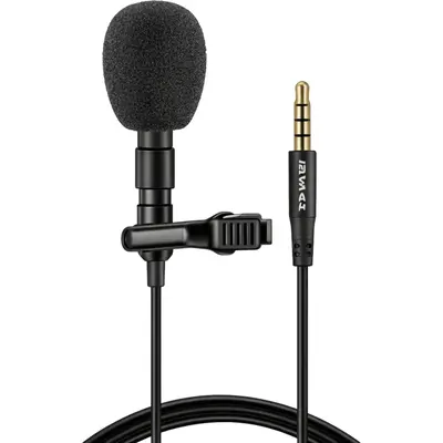 Awei MK1 Μικρόφωνο Πέτου Clip On 3.5mm Black