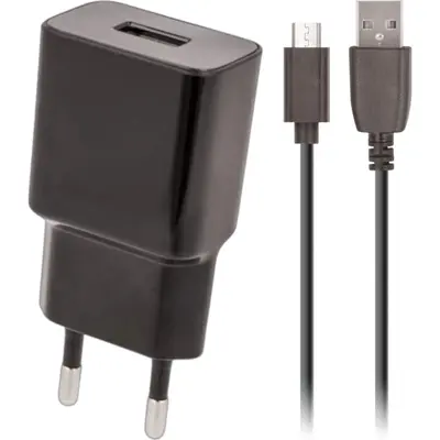 Maxlife wall charger MXTC-01 USB 1A + Micro USB Cable Black