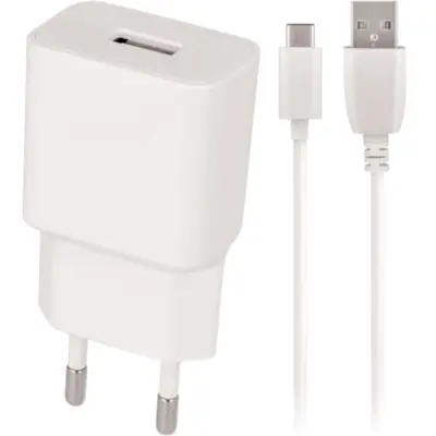 Maxlife wall charger MXTC-01 USB 1A + Type-C Cable White