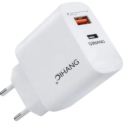Qihang NC23-DE Φορτιστής Τοίχου 65W USB-A & USB-C Λευκό