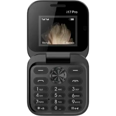 17 Pro – Αναδιπλούμενο Κινητό Τηλέφωνο Dual SIM με Κουμπιά & Κάμερα Black