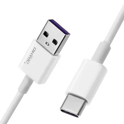 QIHANG QH-C57 USB 2.0 Cable USB-C male - USB-A male Λευκό 1.2m