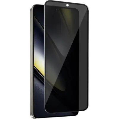 Full Glue Privacy Tempered Glass 5D for Xiaomi Redmi Note 15 Pro black frame