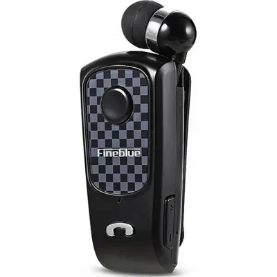 Fineblue F-Plus Bluetooth Clip-On Ακουστικό Handsfree με Δόνηση – Μαύρο