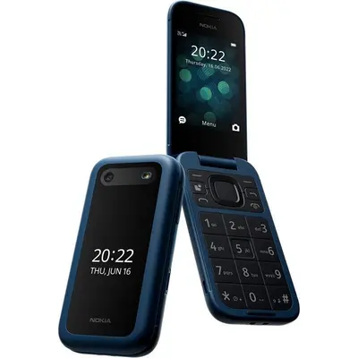 Nokia 2660 Flip Dual SIM Κινητό με Κουμπιά Μπλέ
