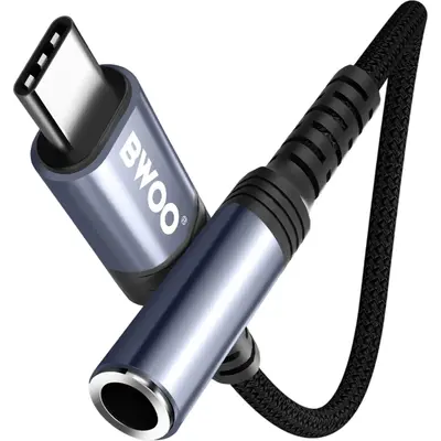 BWOO Adapter AUX 3.5mm - USB-C Black BZ47