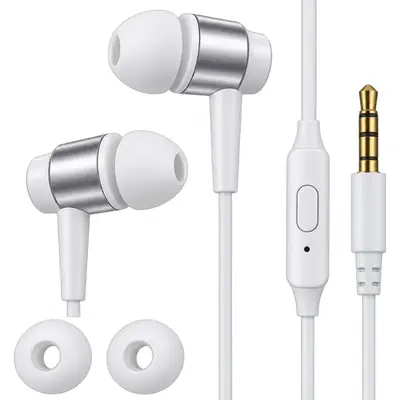 Elmcoei EV8064 Ενσύρματα Ακουστικά In-Ear με Μικρόφωνο & Jack 3.5mm Λευκά