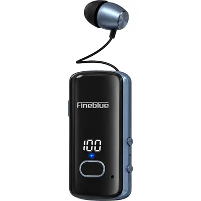 Fineblue F580 Bluetooth Headset 5.4 Clip-On με HD Ήχο & Type-C Φόρτιση Μαύρο