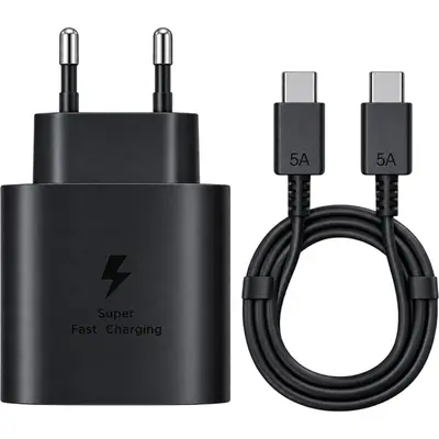 Gerlax A12 Wall adapter 45W USB-C & Cable USB-C Μαύρο