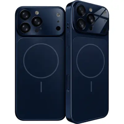MagSafe AG Glass Design Case for iPhone 15 Pro Max Dark Blue