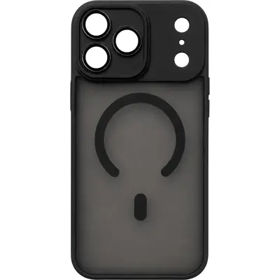 ObaStyle Magnetic Semi-Clear Θήκη με Χρωματιστές Άκρες για Apple iPhone 17 Pro Max Black