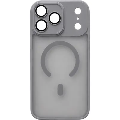 ObaStyle Magnetic Semi-Clear Θήκη με Χρωματιστές Άκρες για Apple iPhone 17 Pro Max Grey