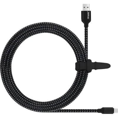 Qihang C21 Braided USB 2.0 Cable Micro USB male - USB-A male Μάυρο 3m