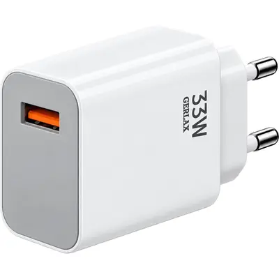 Gerlax GA-39S Wall Adapter 33W με Θύρα USB-A Fast Charger QC3.0 Λευκός