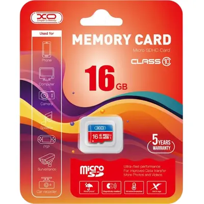 XO microSDXC Memory Card 16GB Class 10 with SD Adapter