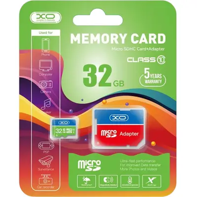 XO microSDXC Memory Card 32GB Class 10 with SD Adapter