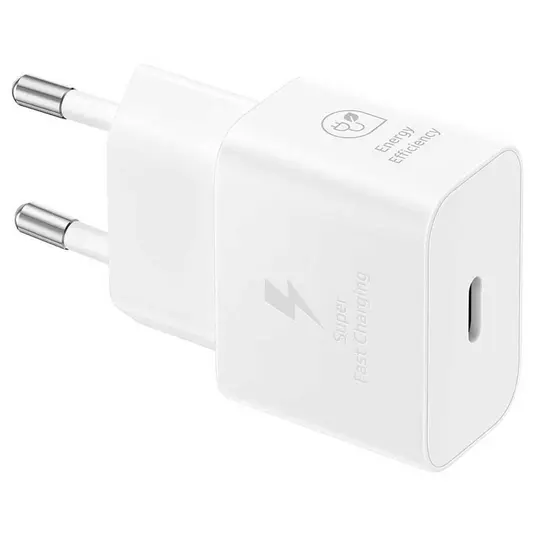 Samsung Φορτιστής με Καλώδιο USB-C - USB-C 25W Λευκός (Adapter T2510X)
