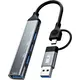 MLK+ CX001 4-in-1 Compact Hub with USB-A and USB-C